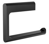 Emco Flow 270013300 - Soporte para Papel higiénico (sin Tapa y sin taladrar, Montaje en Pared para baño o Inodoro, Talla única), Color Negro