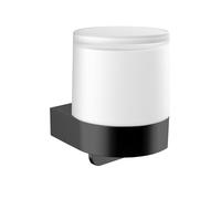 Emco Flow 2721 - Dispensador de jabón líquido con Vaso, Color Negro