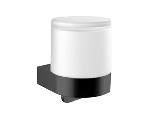 Emco Flow 2721 - Dispensador de jabón líquido con Vaso, Color Negro
