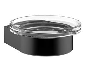 Emco Flow jabonera de pared negro-transparente 273013300