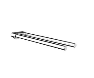 EMCO Flow Toallero de Dos Brazos para Colgar en la Pared, Barra rígida de Metal, toallero de baño, Cromado