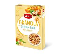Emco - Granola con Avellanas y Miel sin Gluten - 340 g - Alto Contenido en Fibra - Mejora la Salud Intestinal - Ideal para el Desayuno - Apto para Veganos