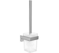 Emco Juego de cepillos para Tacos, Cristal Satinado, Modelo de Pared, Cromado, Normal