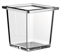 Cuenco de cristal de emco liaison cuadrado para barandilla, cristal transparente, profundo, 186600002
