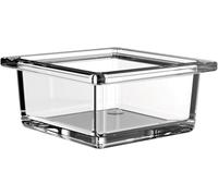 Emco Liaison - Cuenco Cuadrado de Cristal Transparente para rieles