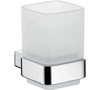 Emco Loft 237577 - Soporte Cromado y Vaso de Cristal translúcido