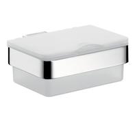 Emco Loft 53900101 - Caja para toallitas húmedas (plástico, 155,5 mm de Ancho), Color Blanco y Cromado
