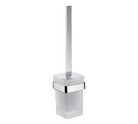 emco loft juego de escobilla para WC, modelo de pared, cristal satinado, 051500100, Color: cromado