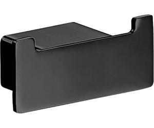 Emco Loft - Soporte de Pared Doble, fácil Cuidado, de Aluminio, para 2, Gancho para Toallas Minimalista para atornillar, Negro, Normal