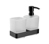 emco loft soporte de vidrio y dispensador de jabón líquido, modelo de pared, ...