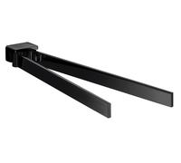 emco loft toalleros para toallas de mano, 2-brazo, orientable, 337mm, 055013331, Color: Negro