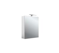 emco mee Armario con espejo con iluminación LED, aluminio, 1 puerta, modelo de superficie, luz LED, 600mm, 949805049