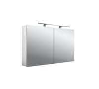 emco mee armario con espejo iluminado LED, aluminio, 2 puertas, modelo de superficie, luz LED, 1200mm, 949805053