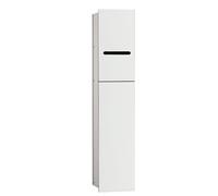 emco módulo asis 2.0 módulo para WC - modelo oculto, portarrollos de papel higiénico, 1 puerta con ranura, apertura a la derecha, 975427450, Color: aluminio/blanco óptico