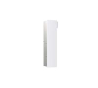 emco Módulo para inodoro asis pur con tope de puerta izquierda y frontal de cristal, empotrado, 1 puerta 730 mm, color blanco alpino mate
