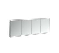 emco prime 2 Armario con espejo iluminado, 1800 mm, 4 puertas, modelo emportado, 949706265, Color: aluminio/espejo