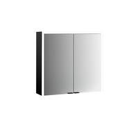 emco prime 3 armario con espejo, 1000mm, 2 puertas, modelo de superficie, 949714304, Color: negro/espejo