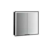 emco prime 3 armario con espejo, 1000mm, 2 puertas, modelo empotrado, 949714404, Color: negro/espejo