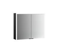 emco prime 3 armario con espejo, 1200mm, 2 puertas, modelo de superficie, 949714305, Color: negro/espejo