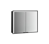 emco prime 3 armario con espejo, 1200mm, 2 puertas, modelo empotrado, 949714405, Color: negro/espejo