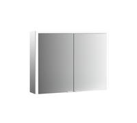 emco prime 3 armario con espejo, 1300mm, 2 puertas, modelo de superficie, 949707306, Color: aluminio/blanco