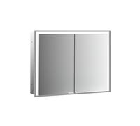 emco prime 3 armario con espejo, 1300mm, 2 puertas, modelo empotrado, 949717206, Color: aluminio/espejo