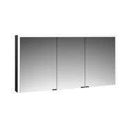 emco prime 3 armario con espejo, 1400mm, 3 puertas, modelo de superficie, 949714307, Color: negro/espejo