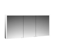 emco prime 3 armario con espejo, 1600mm, 3 puertas, modelo de superficie, 949707308, Color: aluminio/blanco