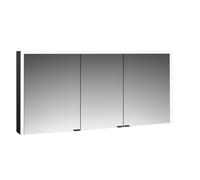 emco prime 3 armario con espejo, 1600mm, 3 puertas, modelo de superficie, 949714308, Color: negro/espejo