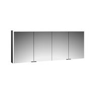 emco prime 3 armario con espejo, 1800mm, 4 puertas, modelo de superficie, 949714309, Color: negro/espejo
