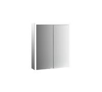 emco prime 3 armario con espejo, 600mm, 2 puertas, modelo de superficie, 949707202, Color: aluminio/espejo