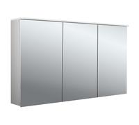 emco pure 2 design Armario con espejo iluminado LED con iluminación para lavabo, 3 puertas, 1300x711x185mm, 979705409