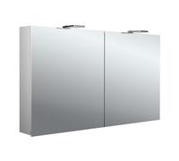 emco pure 2 style Armario con espejo iluminado con focos, 2 puertas, 1200x711x153mm, 979705305