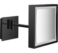 Emco Pure (LED) espejo cosmético 20.3x20.3 cm cuadrado con iluminación negro 109413309
