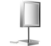 Emco Pure (LED) espejo cosmético 20.3x34.4 cm cuadrado con iluminación cromo 109406015
