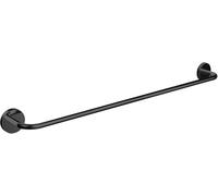 Emco Toallero de baño Redondo montado en la Pared de 600 mm de Metal para Toallas de Mano y baño, Negro Mate