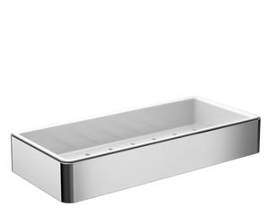 Emco Wandkorb - Jabonera (220 x 34 x 101 mm), Color Cromo y Blanco