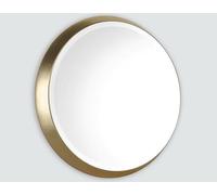 EMDE - Espejo redondo de metal dorado, 34 cm