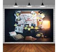 EMDSPR Fondo de detective, 7 x 5 pies, tema de espía de agente secreto de policía, investigación, fotografía, fondo, pista de crimen, evidencia, asesinato, misterio, fiestas, accesorios para cabina de