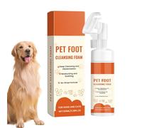 Emdvsco Limpiapata para Perros,Limpiador de Espuma para Patas de Perro - 100ML Con Cepillo Suave Champú Para Cuidado De Piel Y Mudas | para Mascotas de Raza Mediana y Grande, Baño y Cuidado de la Piel