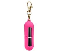 Emdvsco Llavero de lápiz labial, bolsillo de silicona portátil, llavero para soporte de labios, para viajes, cartera, gimnasio, lugar de trabajo, actividades al aire libre, viajes diarios, hot pink