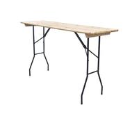 EME Mesa Plegable de cervecería de 200cm x 60cm x 113cm Tablero de Madera Pino de 24 mm de Grosor y Estructura de Acero - Mesa cervecera fácil Plegado y Transporte