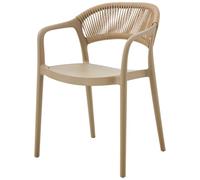 EME Silla Verona En Color Arena. Estructura Polipropileno. Apilable hasta 10 Unidades. Monoblock. Ideal para el Uso intensivo en el Sector de la hostelería.