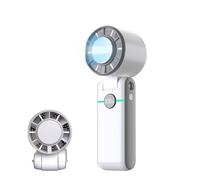 Emebay - Ventilador portátil y plegable a mano, 5 velocidades, ultra rápido 13000 rpm, 4000 mAh hasta 13 horas de trabajo, 40 dB de ruido, ventilador de bolsillo Turbo para camping viaje al aire libre