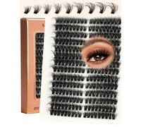 EMEDA 80D Racimos de Pestañas | Extensiones DIY Efecto 3D y Natural | Cluster lashes | Banda Transparente Ultraligera | 8-16mm | Resistente al Agua