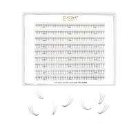 EMEDA 9 filas de pestañas volumen 3D Extensiones de pestañas D Curl .07mm 9 mm 10 mm 12 mm 14 mm Longitud de mezcla Ventiladores prefabricados 0.07 Pestañas de volumen de racimo ruso (3D D 0.07 Mix)