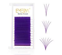 EMEDA Colorido Extensiones de Pestañas PÚRpura Color Easy Fan Pestañas Extensiones 0.07mm D Curl 9-15mm Mezcla Pestañas Volumen Ruso Pestañas Postizas Naturales Eyelash Extensions (PÚRpura)