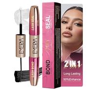 EMEDA Pegamento para Pestañas 2 en 1 Bond and Seal -6ml Eyelash Glue para Pelo a Pelo y en Clúster, Tenida 48H Impermeable y Resistente al Sudor - Sin Látex, Dermatológicamente Probado, Fácil de Usar