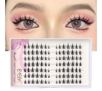 EMEDA Pestañas en racimo 98 Pcs Pestañas Manga Pestañas DIY 7 pares Extensiones de pestañas C Curl Pestañas de Ojos de Gato Pestañas postizas naturales cintas de pestañas (Manga lashes)