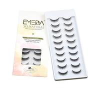 EMEDA Pestañas Naturales 10 Pares, Mullidas 3D 100% Artesanales, Dramáticas Para El Maquillaje, Set De False Eyelashes Cateye Lashes (SP27)